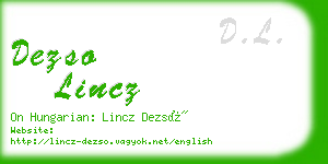 dezso lincz business card